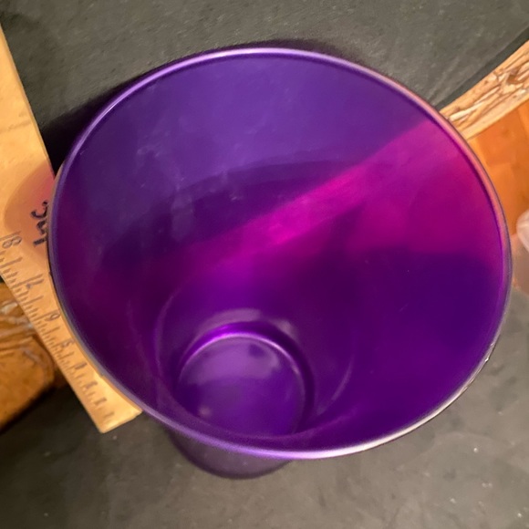 Purple 9” glass vase. - Picture 2 of 2
